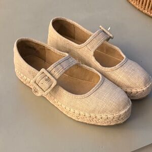 Morgan Taylor Cream Espadrille Shoes